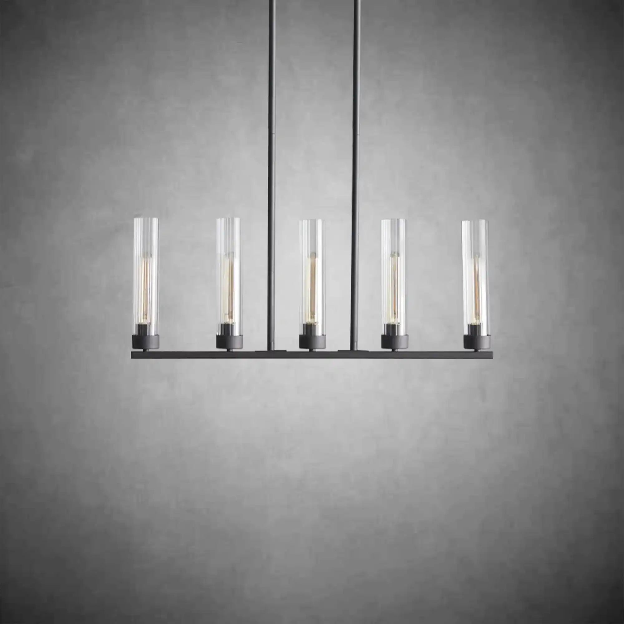 Andreas Glass Linear Chandelier Lighting - fovolighting