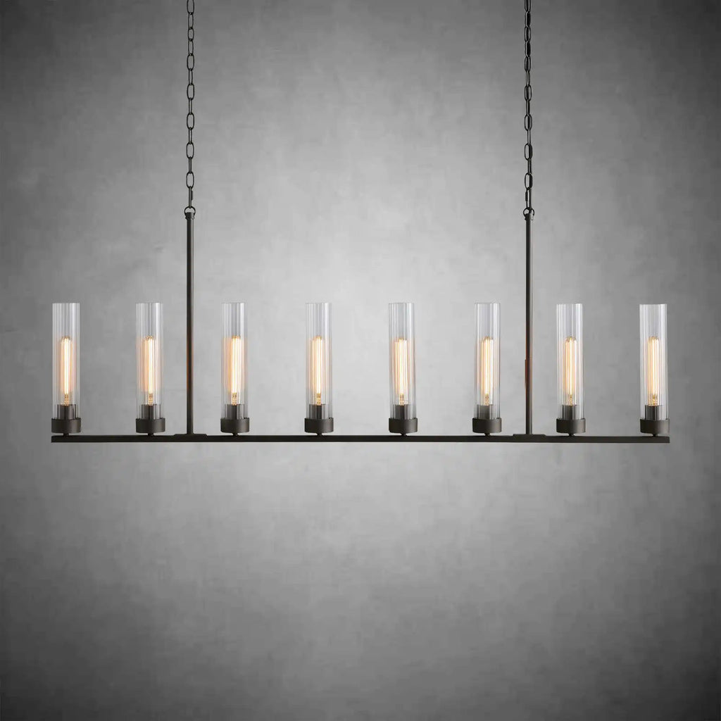 Andreas Glass Linear Chandelier Lighting - fovolighting