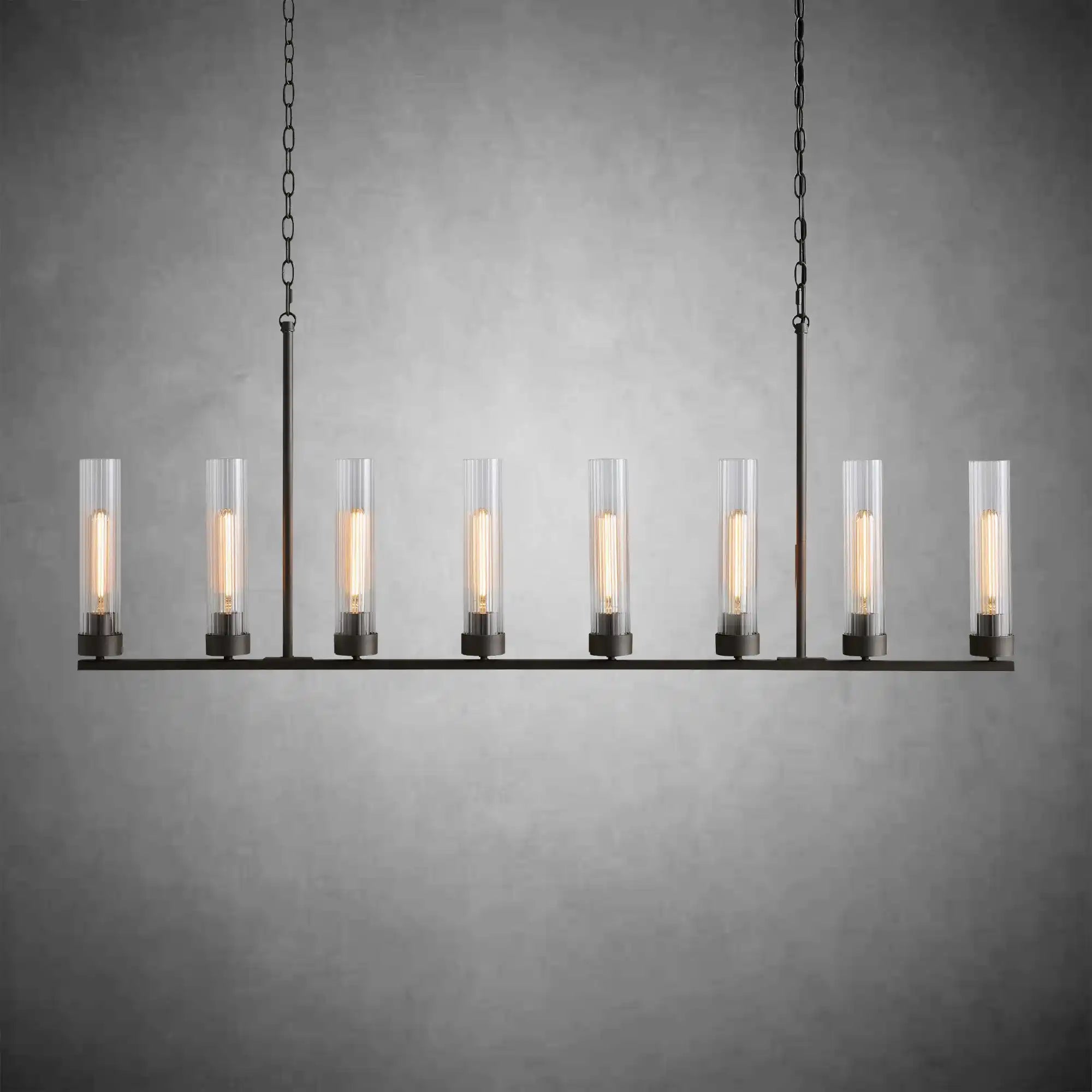 Andreas Glass Linear Chandelier Lighting - fovolighting