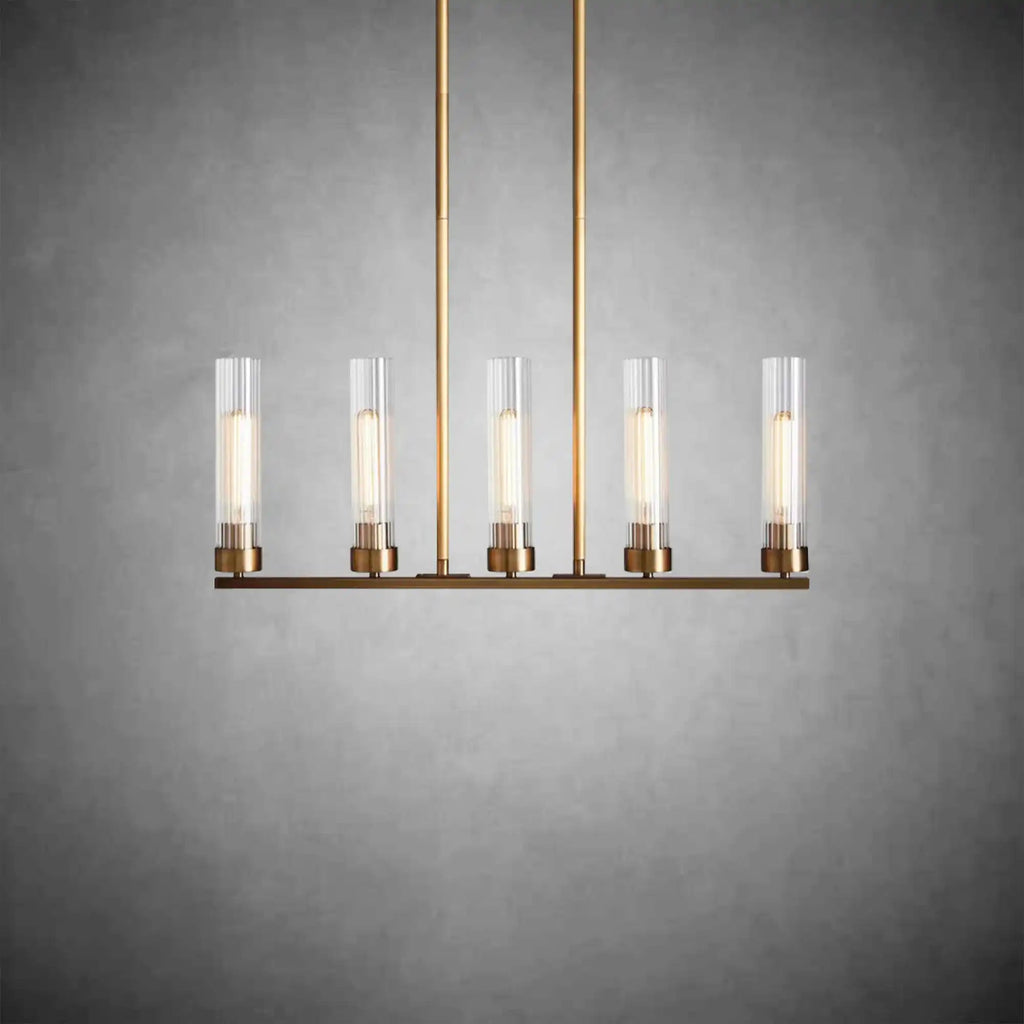 Andreas Glass Linear Chandelier Lighting - fovolighting
