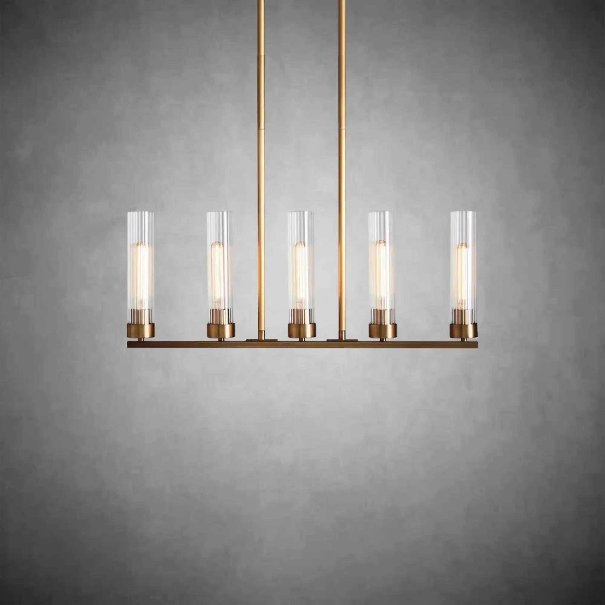 Andreas Glass Linear Chandelier Lighting - fovolighting