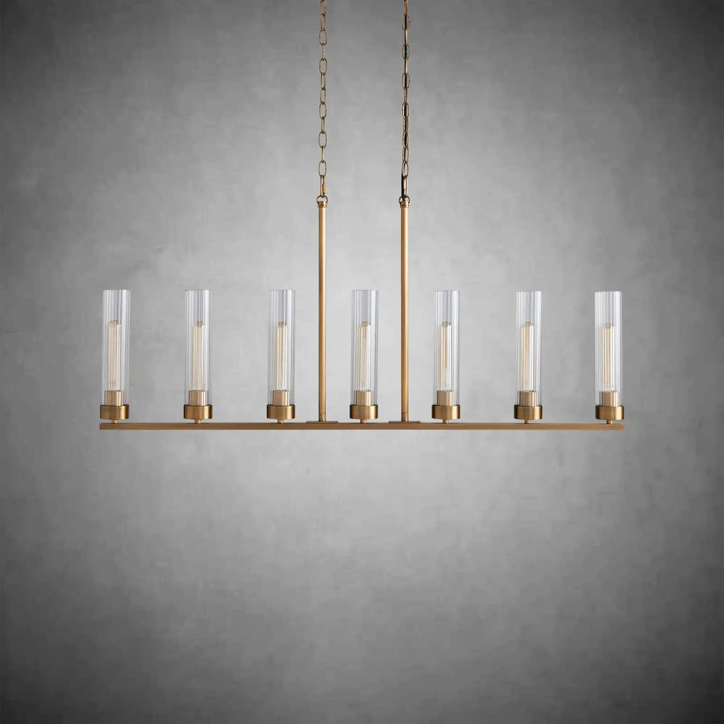 Andreas Glass Linear Chandelier Lighting - fovolighting
