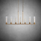Andreas Glass Linear Chandelier Lighting - fovolighting