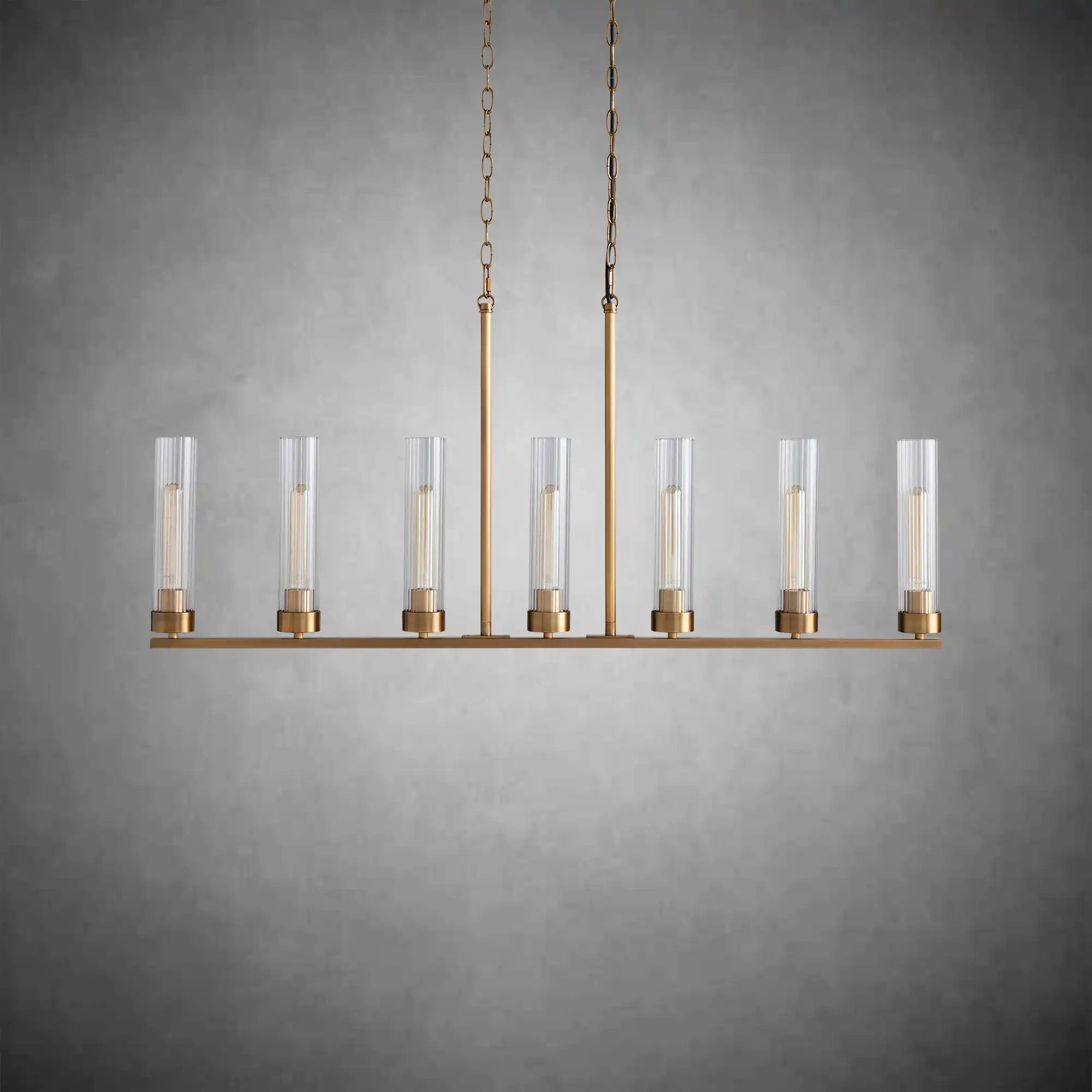 Andreas Glass Linear Chandelier Lighting - fovolighting