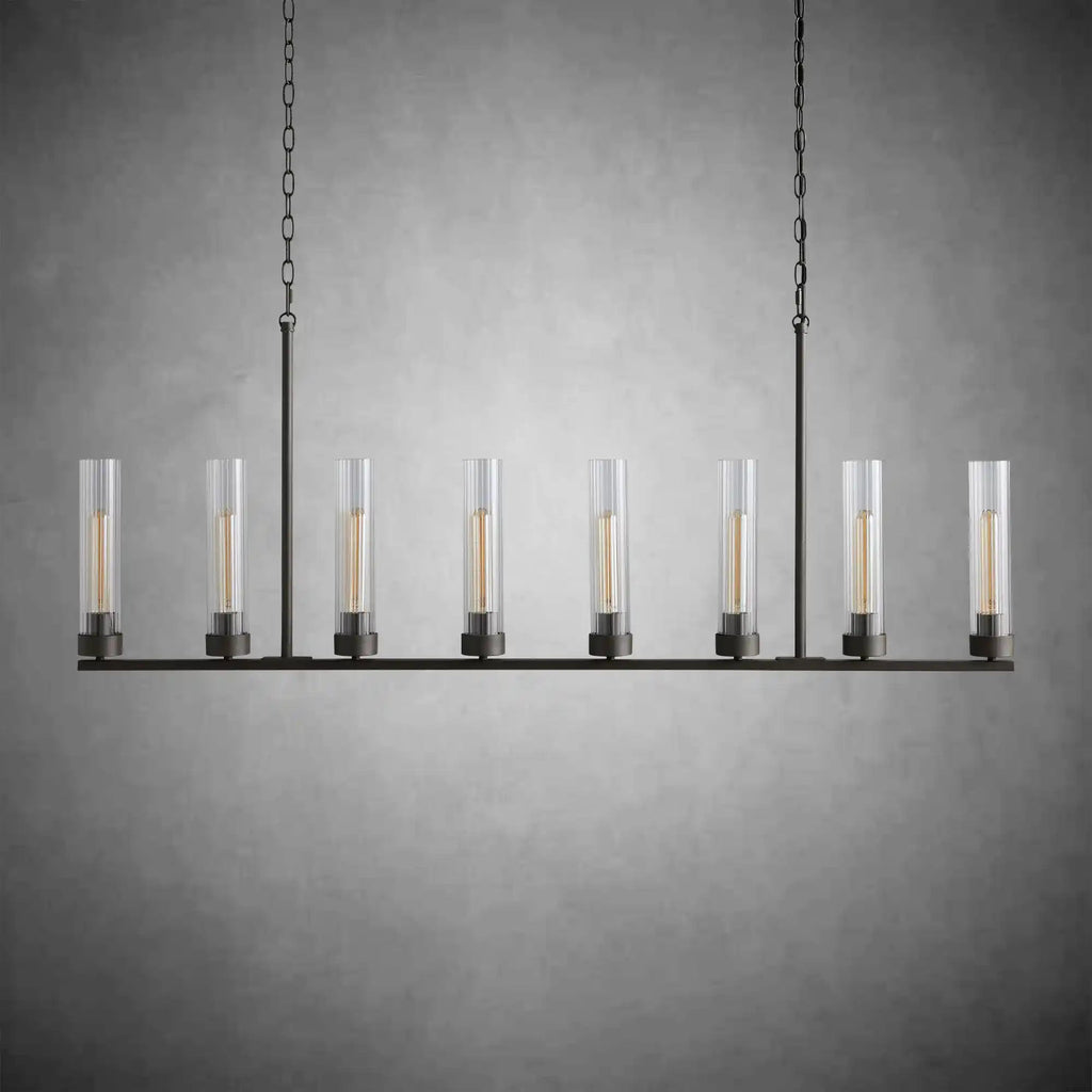 Andreas Glass Linear Chandelier Lighting - fovolighting