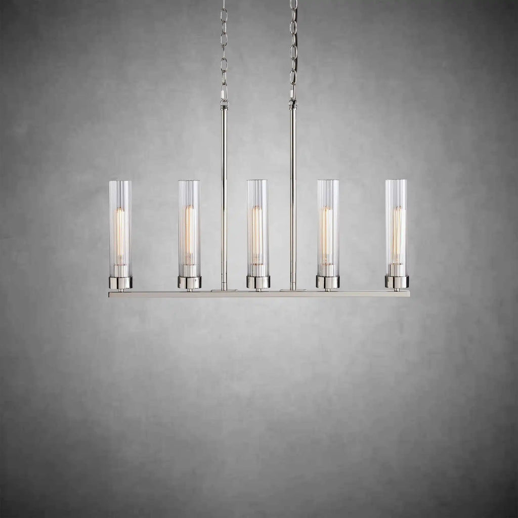 Andreas Glass Linear Chandelier Lighting - fovolighting