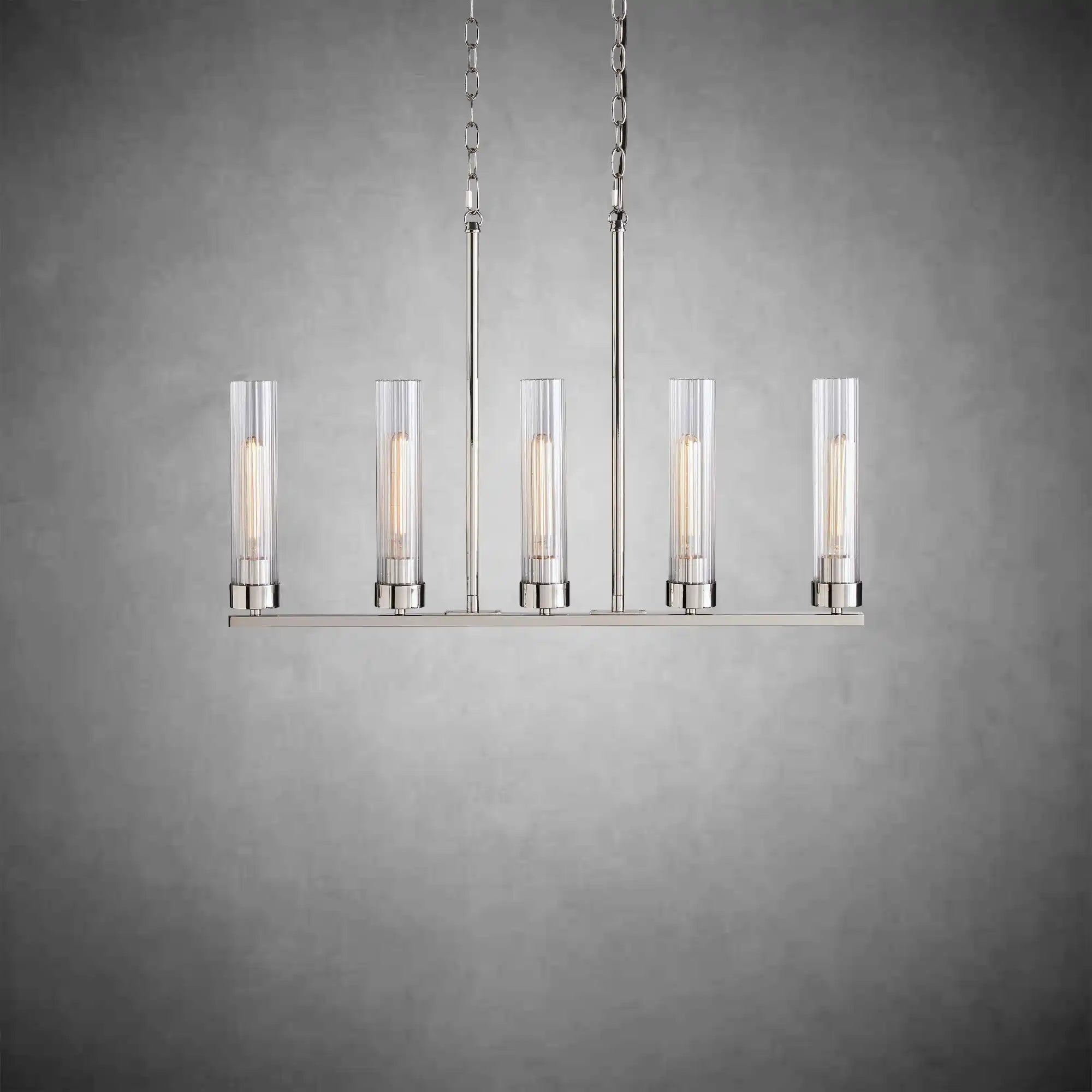 Andreas Glass Linear Chandelier Lighting - fovolighting