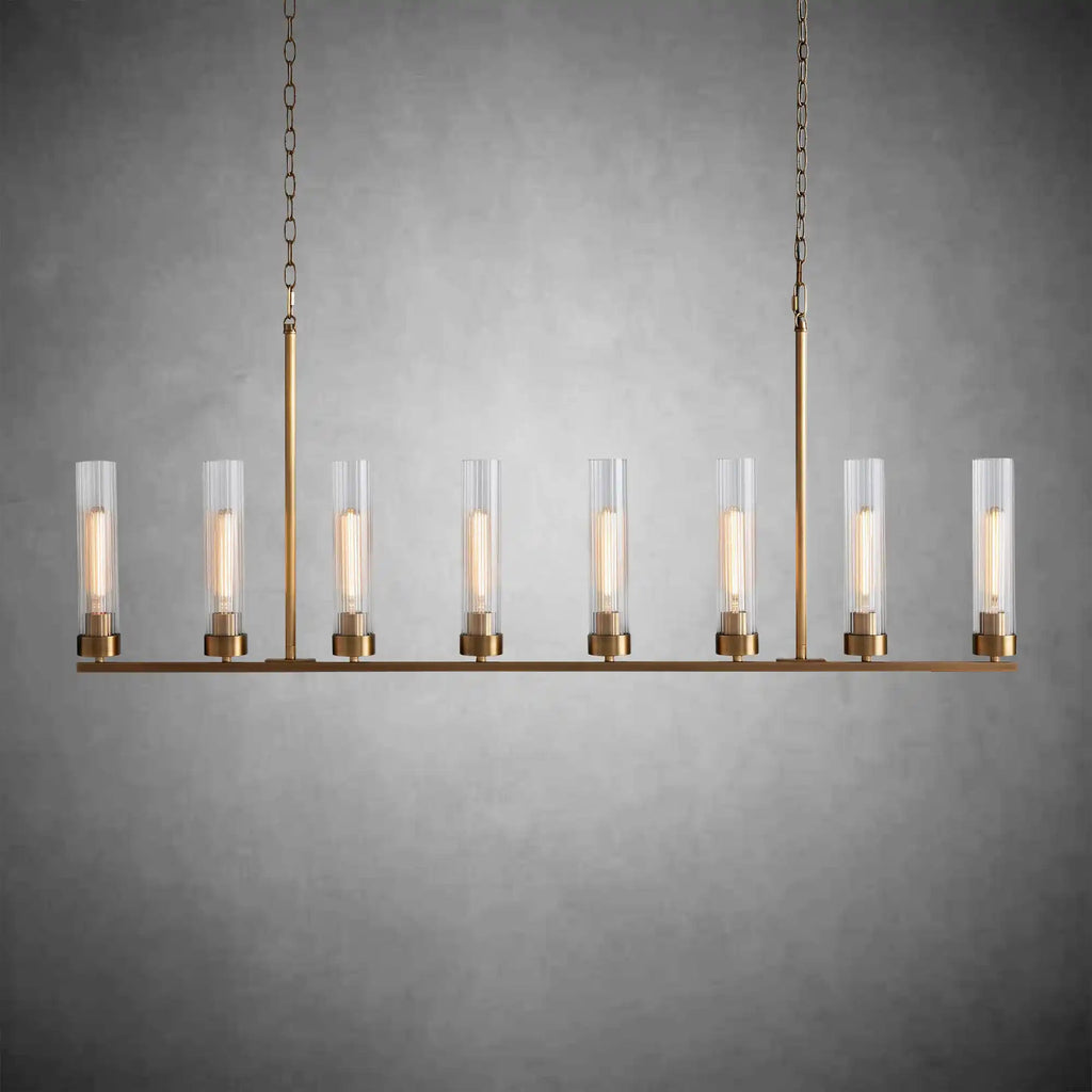 Andreas Glass Linear Chandelier Lighting - fovolighting