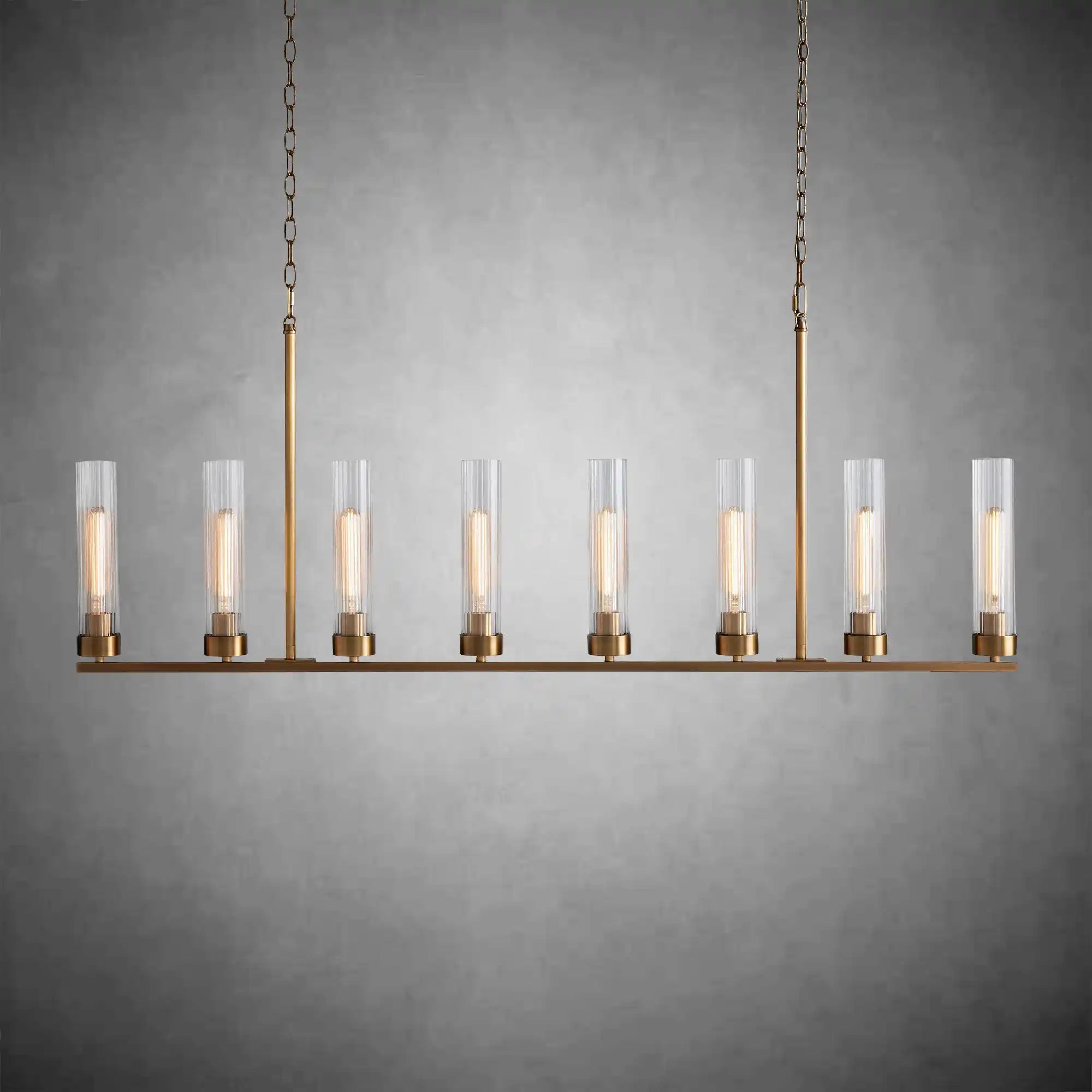 Andreas Glass Linear Chandelier Lighting - fovolighting