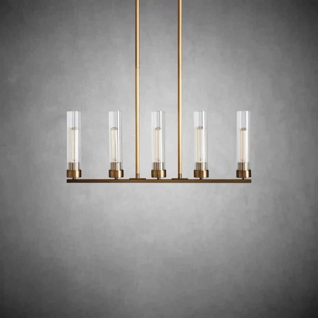 Andreas Glass Linear Chandelier Lighting - fovolighting