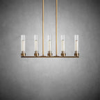 Andreas Glass Linear Chandelier Lighting - fovolighting