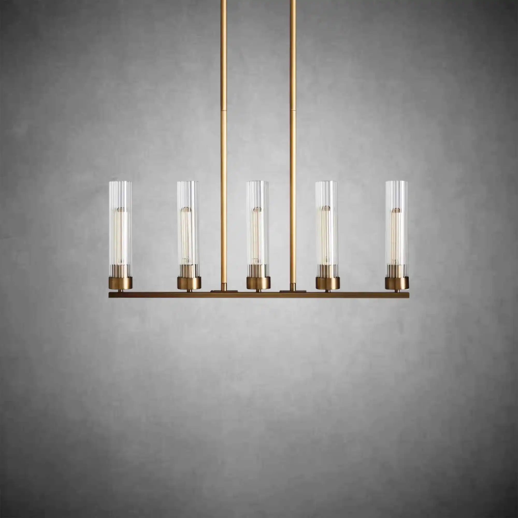 Andreas Glass Linear Chandelier Lighting - fovolighting