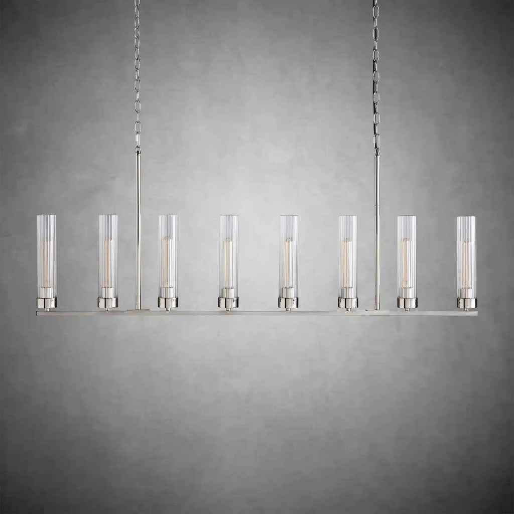 Andreas Glass Linear Chandelier Lighting - fovolighting