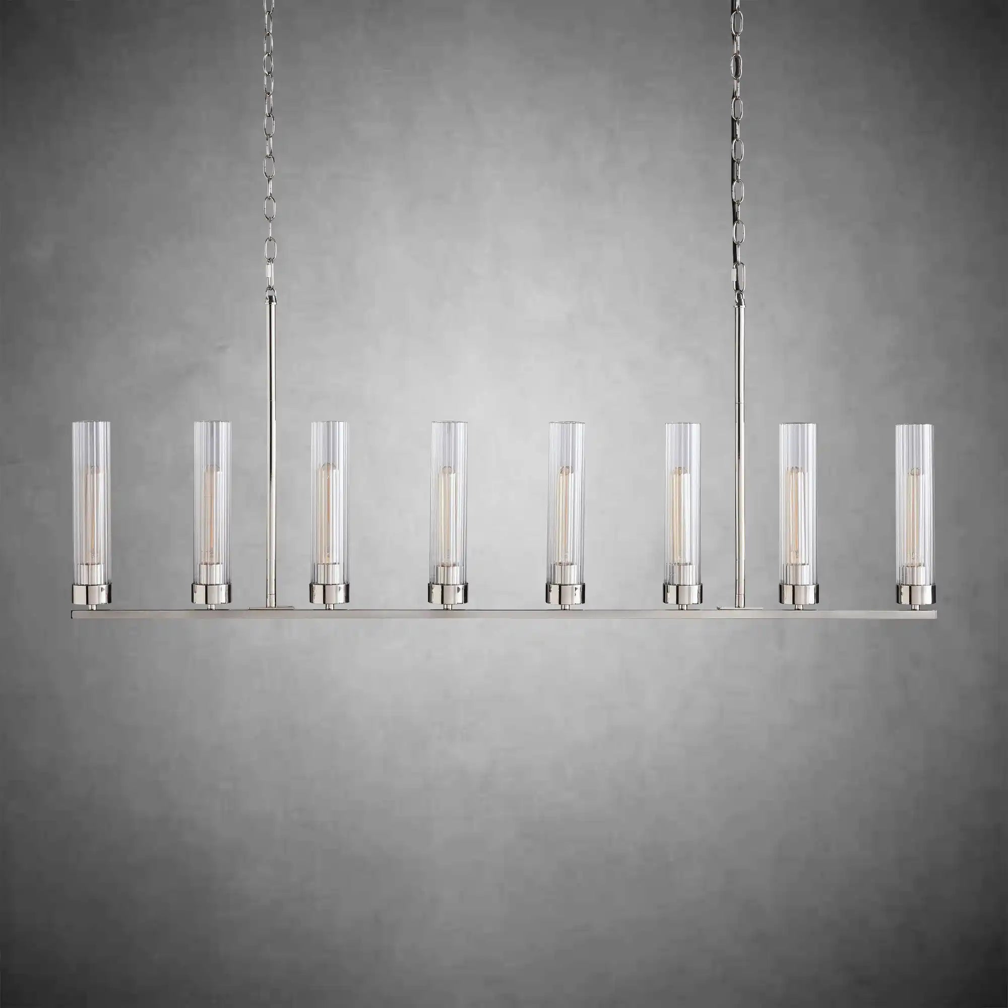 Andreas Glass Linear Chandelier Lighting - fovolighting