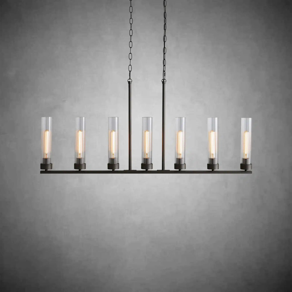 Andreas Glass Linear Chandelier Lighting - fovolighting