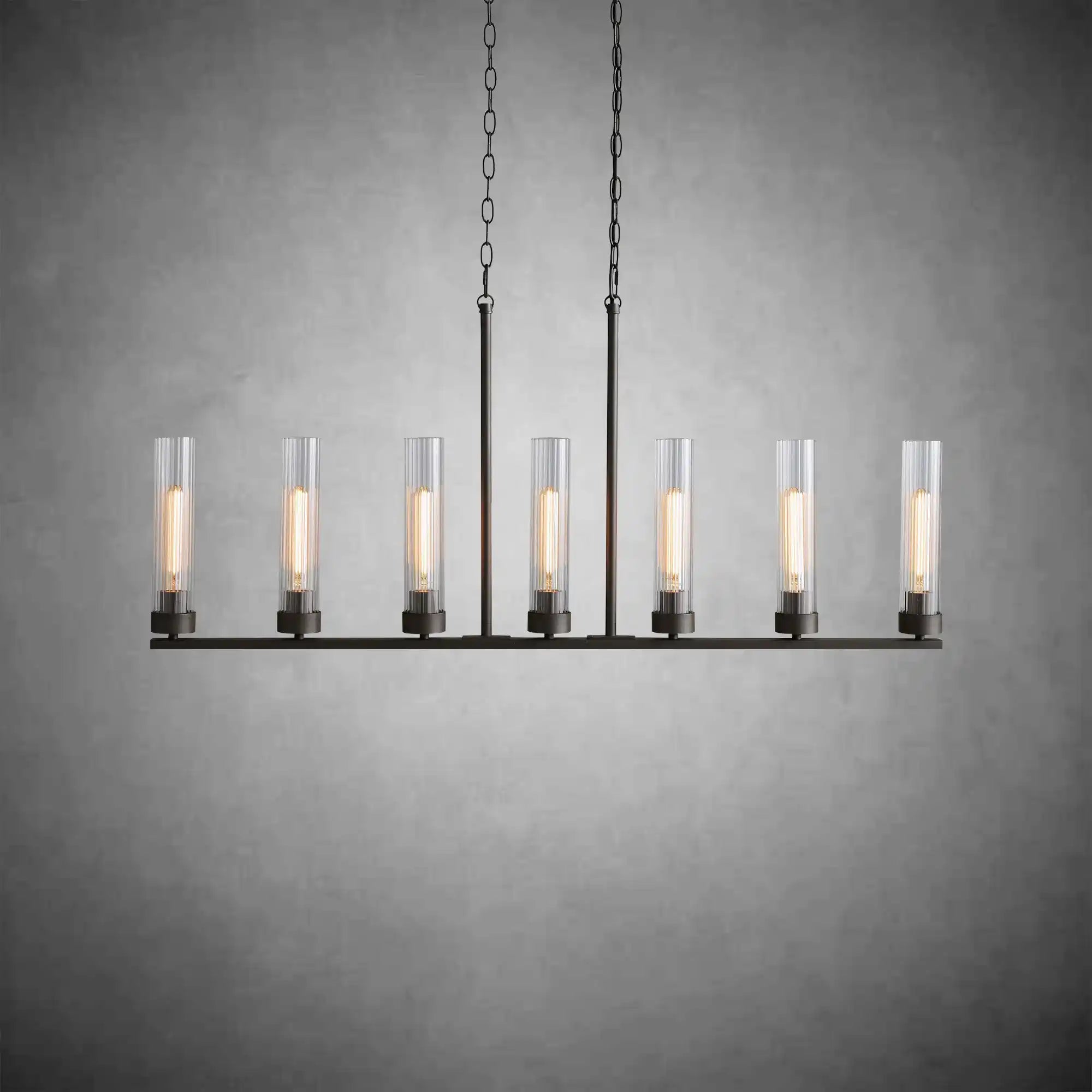 Andreas Glass Linear Chandelier Lighting - fovolighting