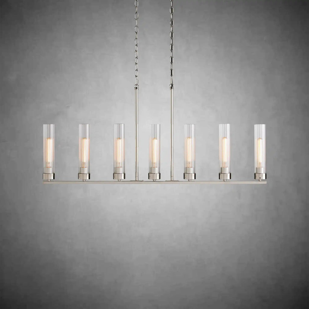 Andreas Glass Linear Chandelier Lighting - fovolighting