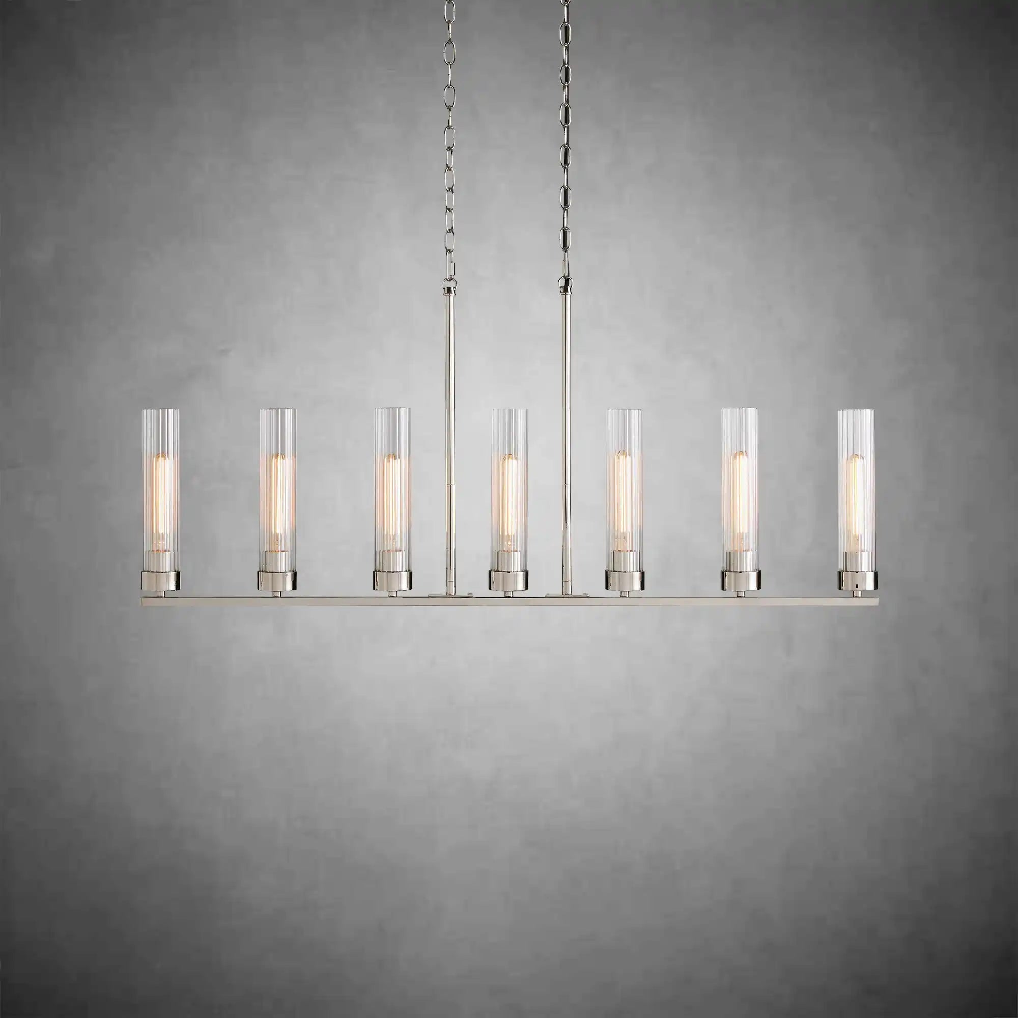 Andreas Glass Linear Chandelier Lighting - fovolighting