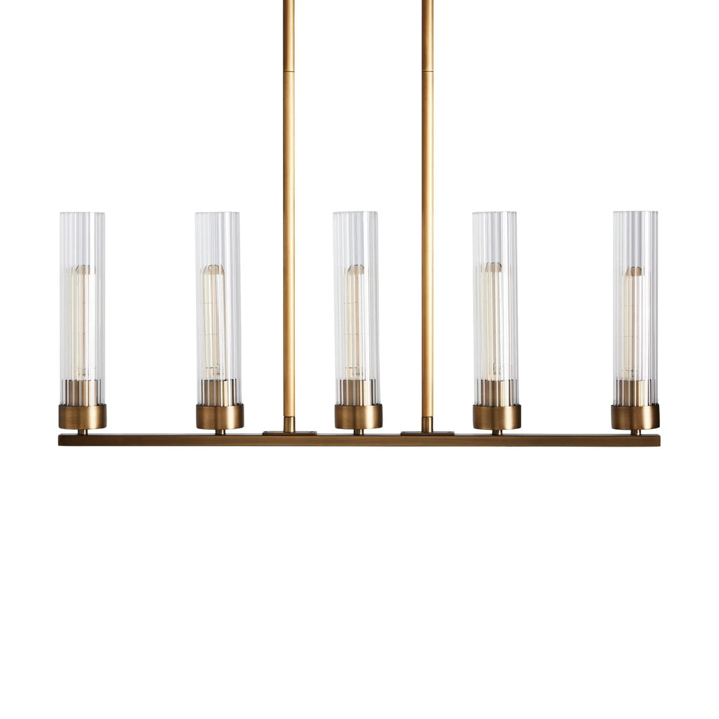 Andreas Glass Linear Chandelier Lighting - fovolighting