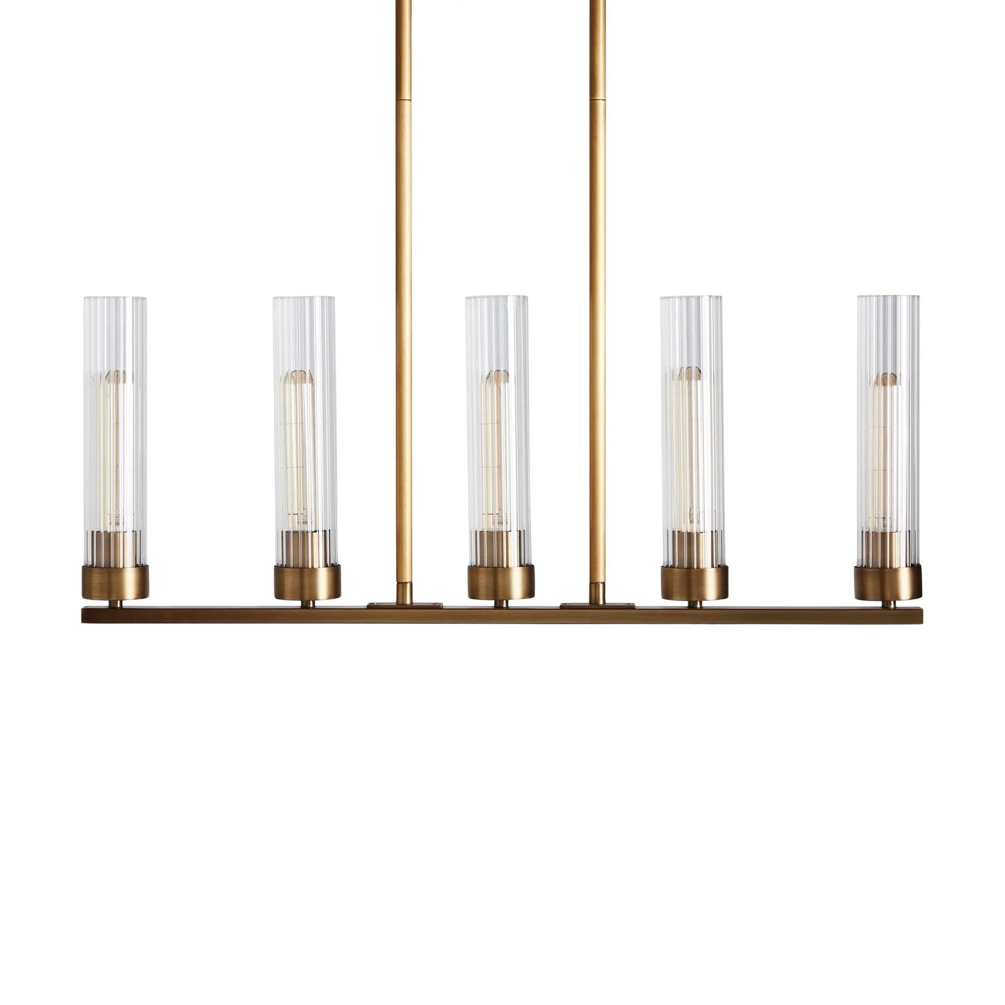 Andreas Glass Linear Chandelier Lighting - fovolighting
