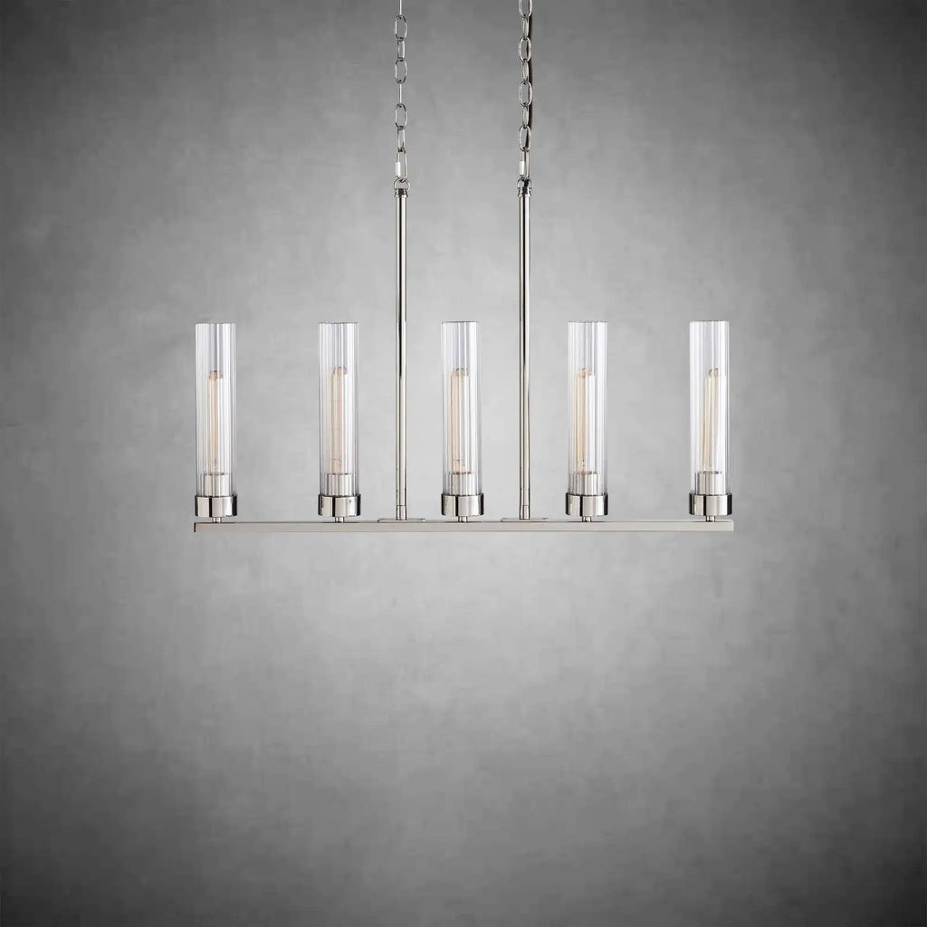 Andreas Glass Linear Chandelier Lighting - fovolighting