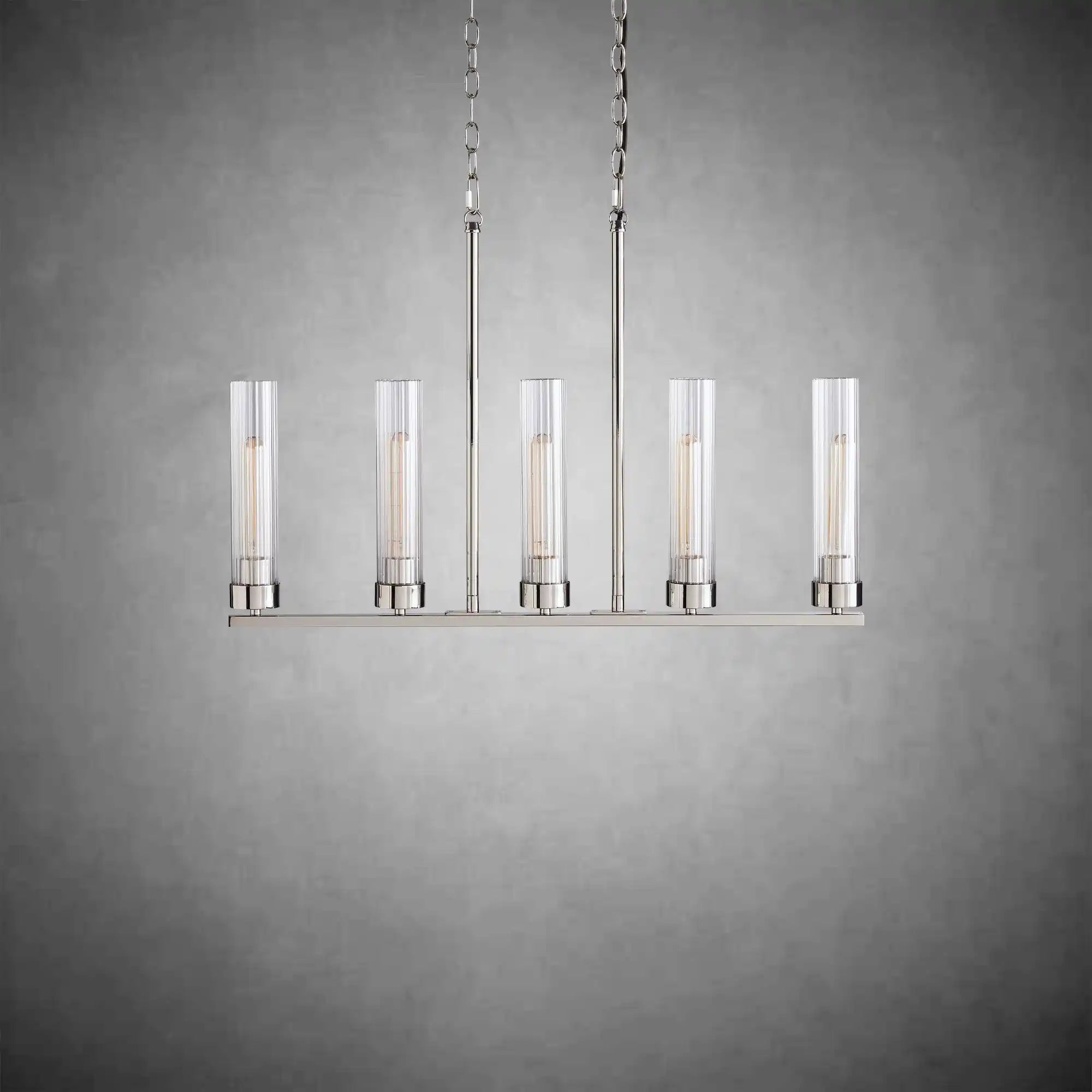 Andreas Glass Linear Chandelier Lighting - fovolighting