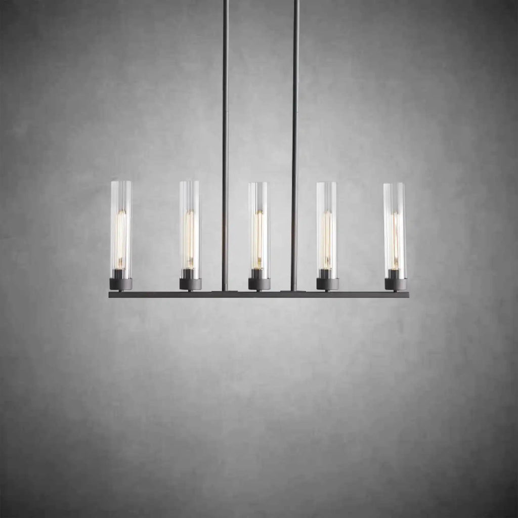 Andreas Glass Linear Chandelier Lighting - fovolighting