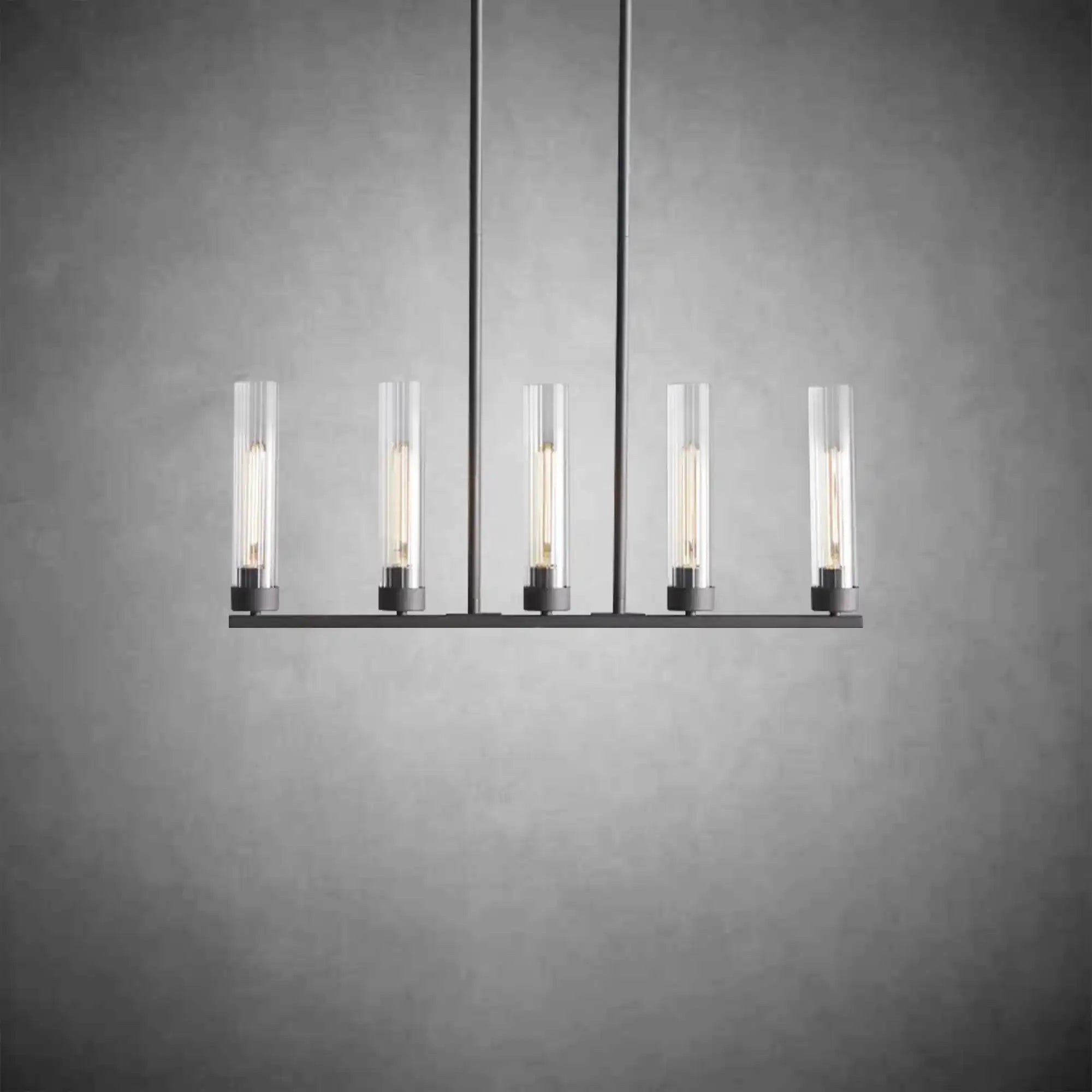 Andreas Glass Linear Chandelier Lighting - fovolighting
