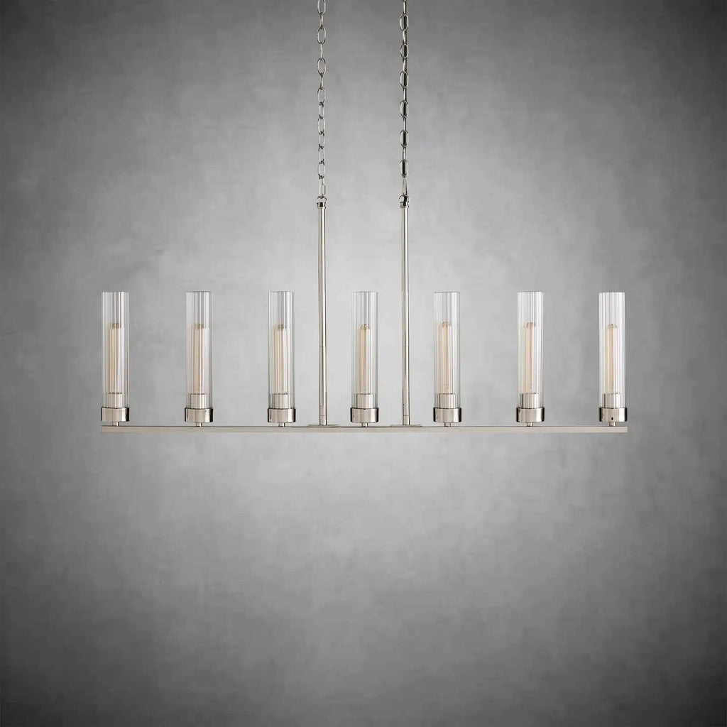 Andreas Glass Linear Chandelier Lighting - fovolighting