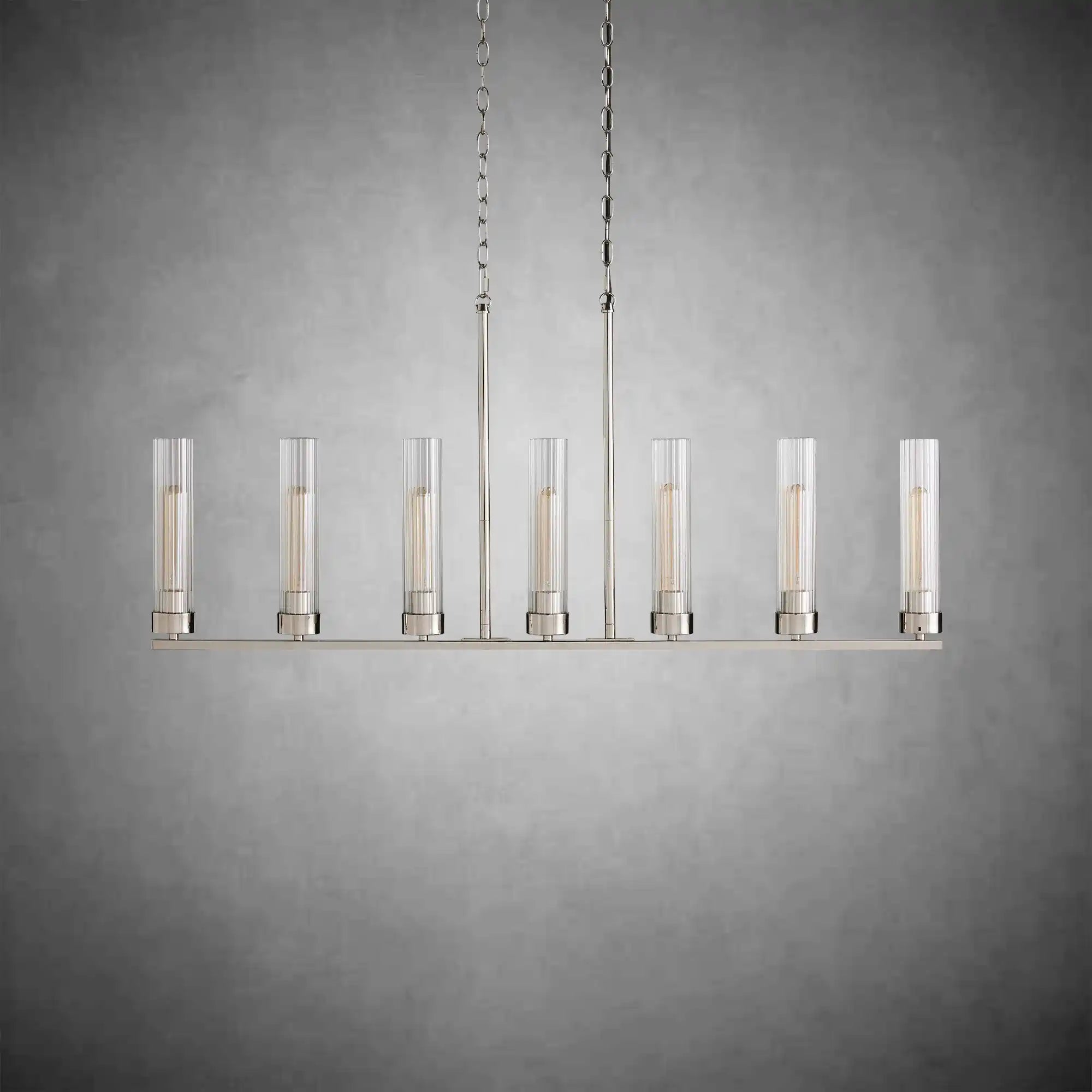 Andreas Glass Linear Chandelier Lighting - fovolighting