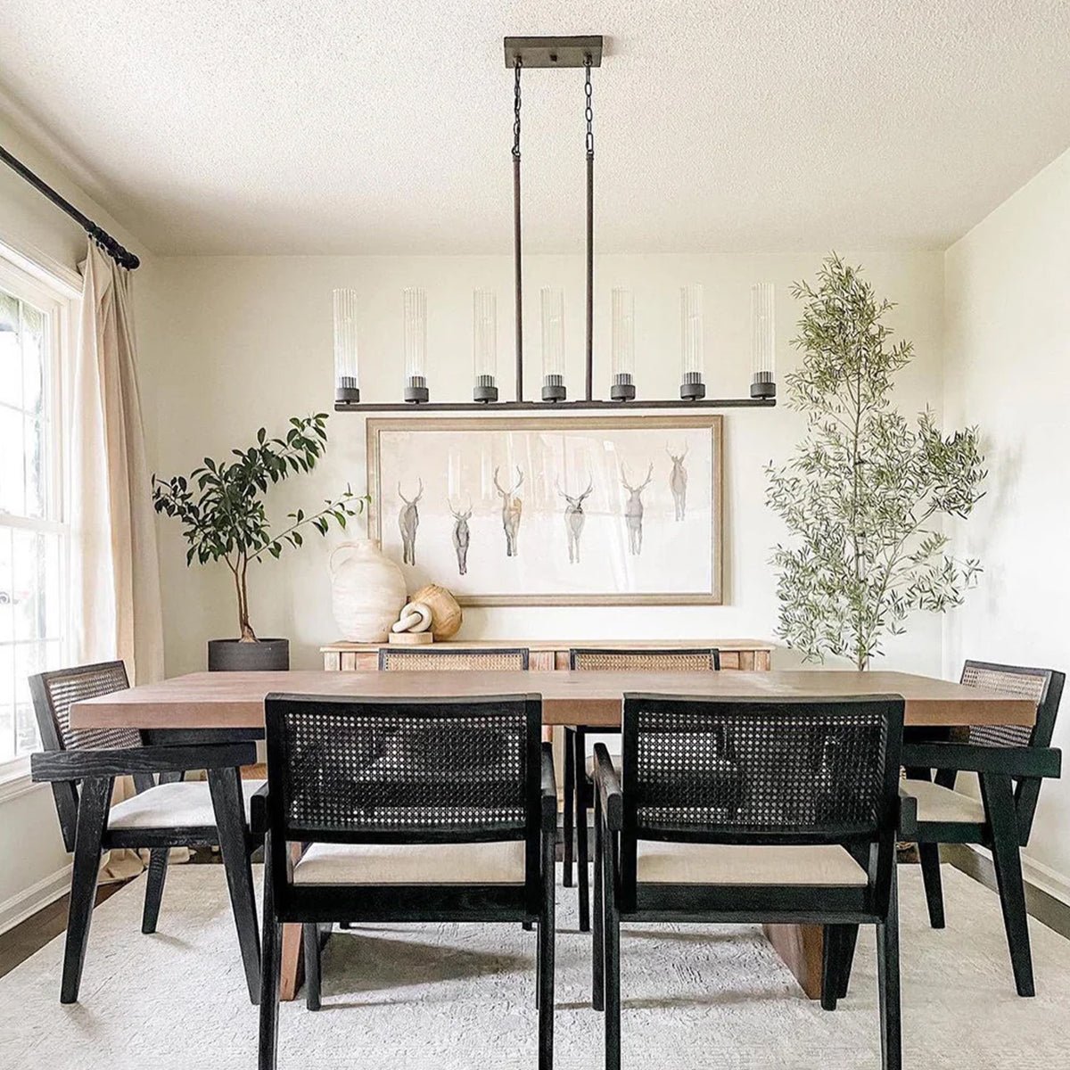 Andreas Glass Linear Chandelier Lighting - fovolighting