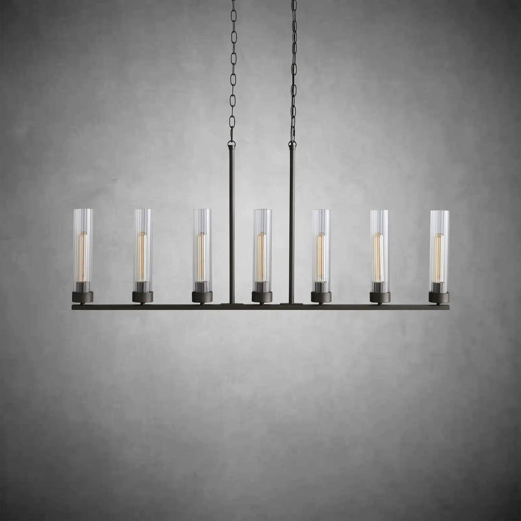 Andreas Glass Linear Chandelier Lighting - fovolighting