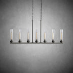 Andreas Glass Linear Chandelier Lighting - fovolighting