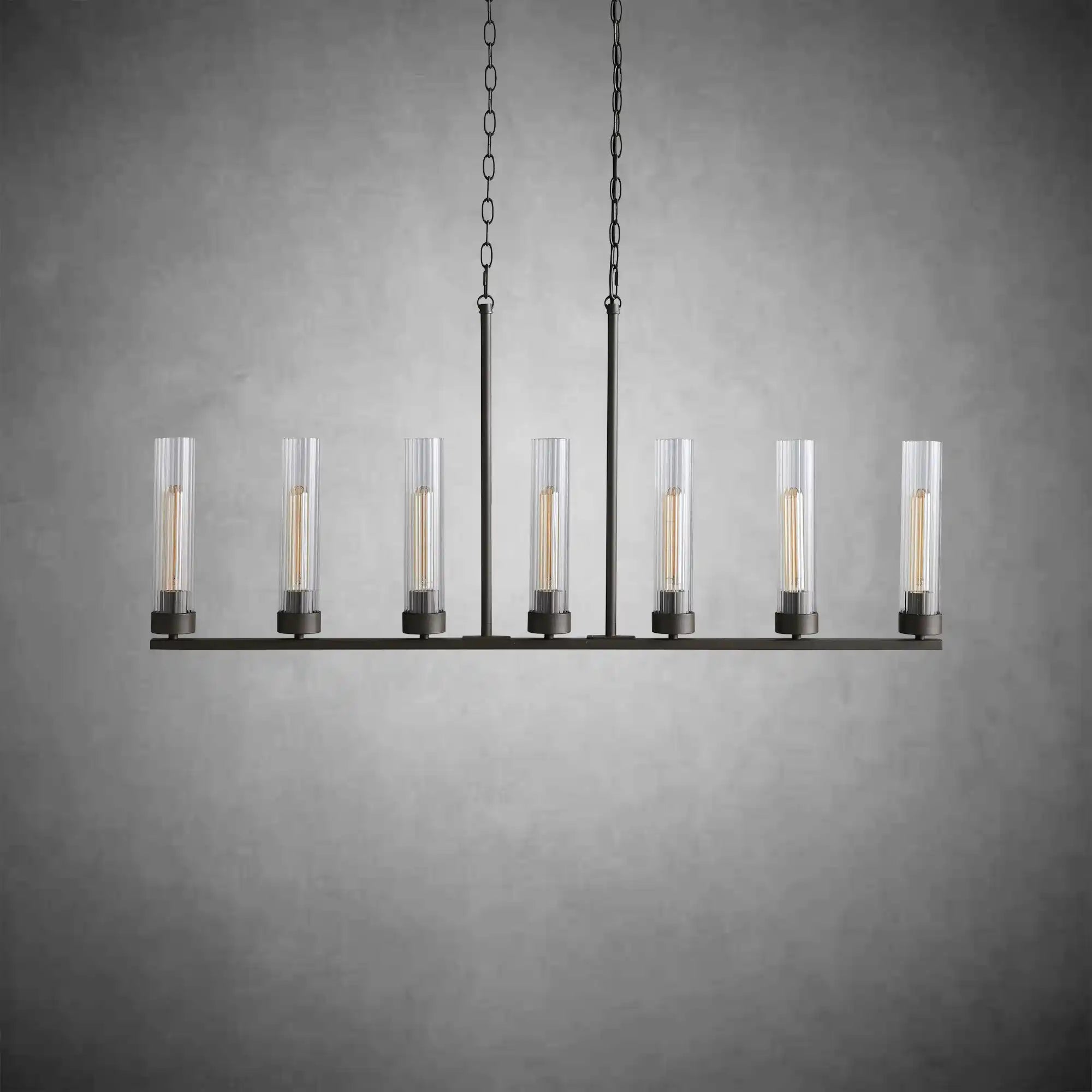 Andreas Glass Linear Chandelier Lighting - fovolighting