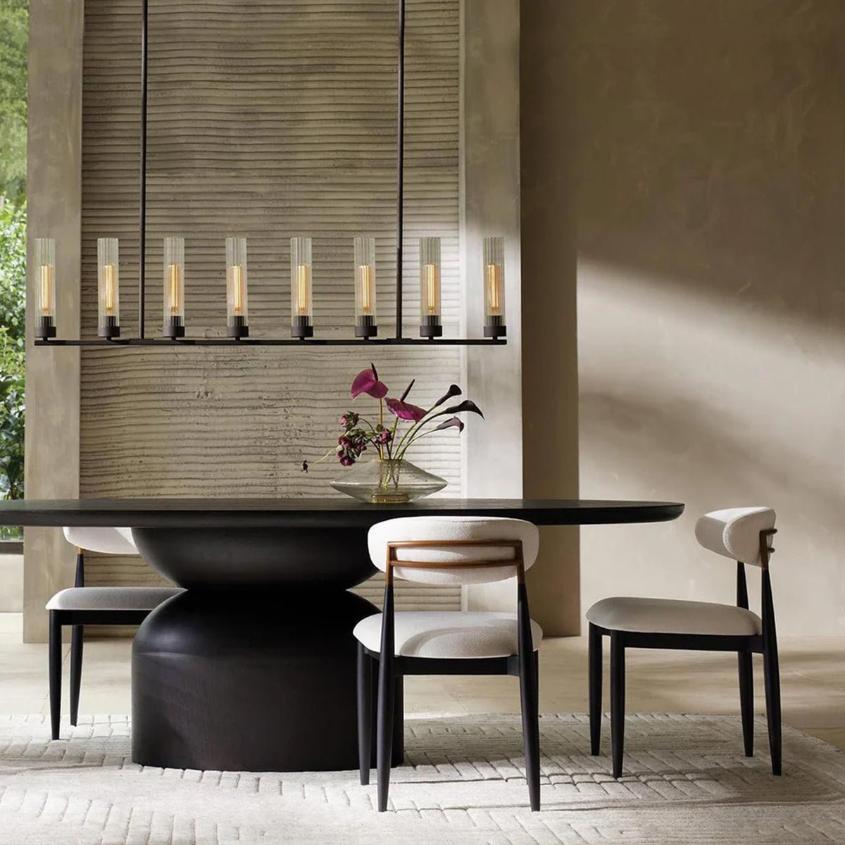 Andreas Glass Linear Chandelier Lighting - fovolighting