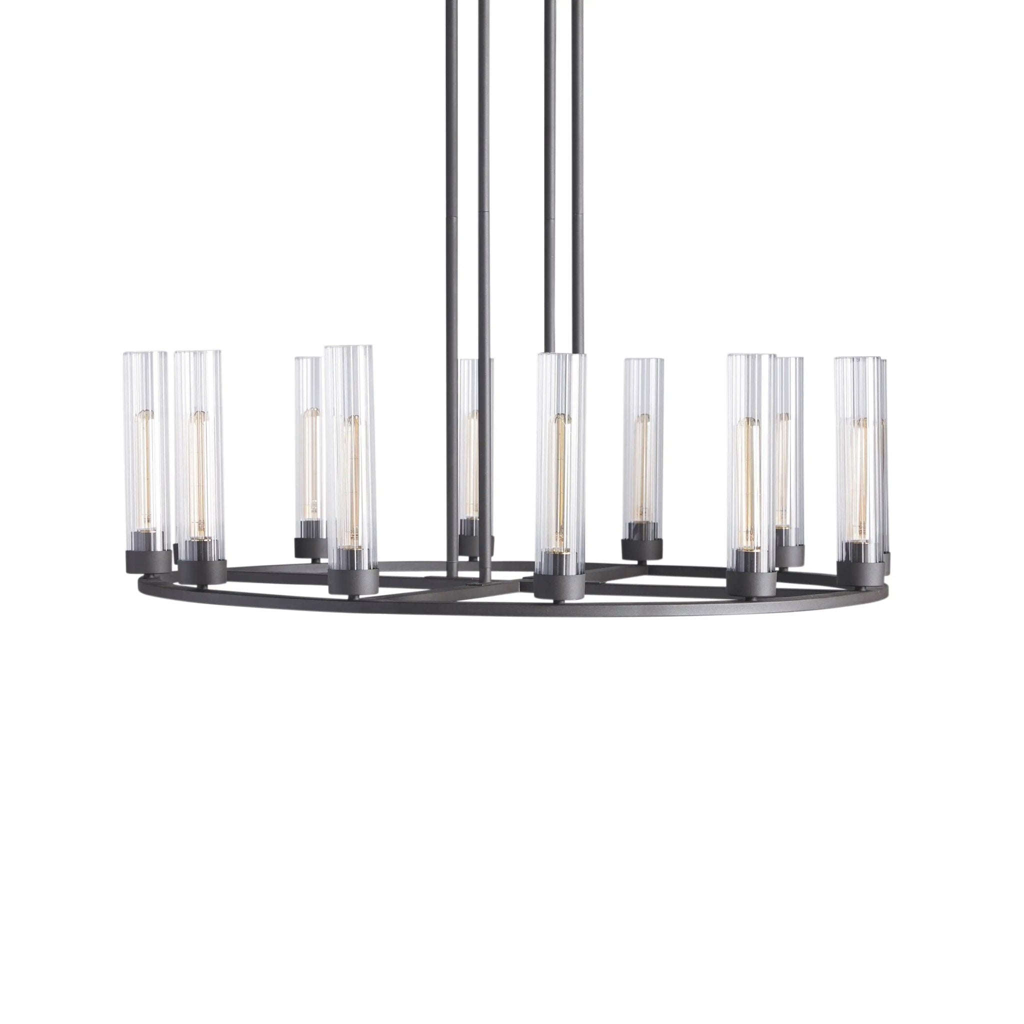 Andreas Round Glass Chandelier 30"W 40"W - fovolighting