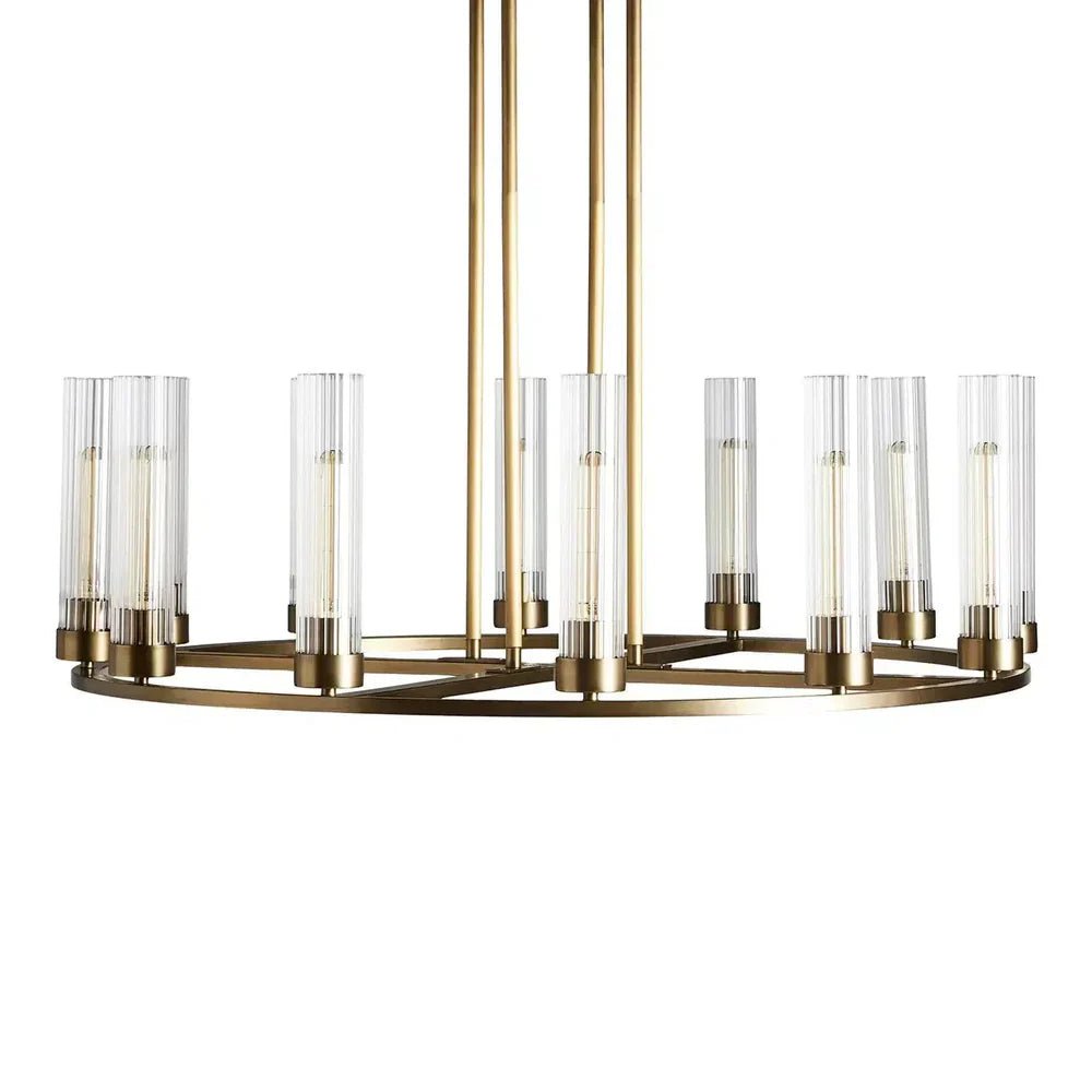 Andreas Round Glass Chandelier 30"W 40"W - fovolighting