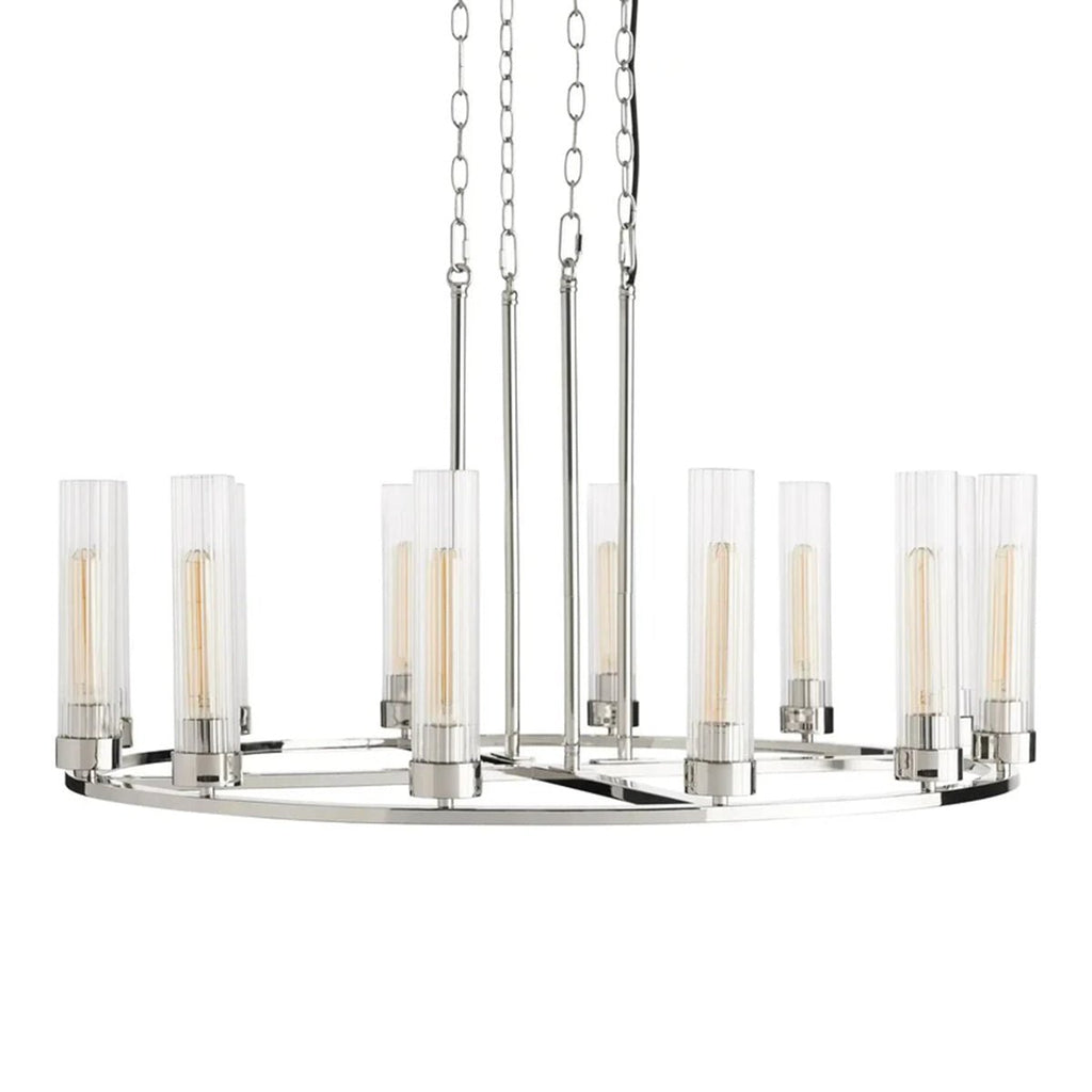 Andreas Round Glass Chandelier 30"W 40"W - fovolighting
