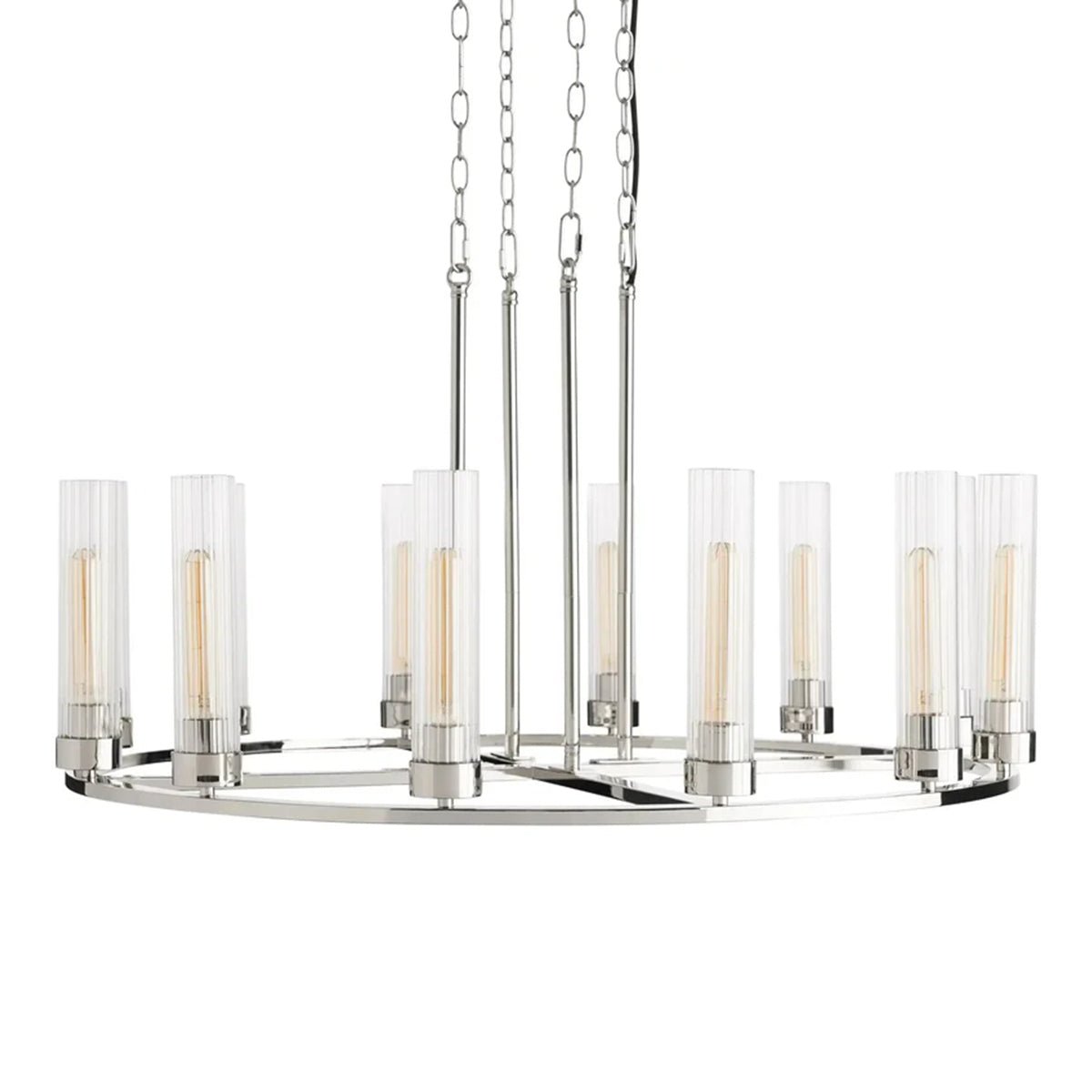 Andreas Round Glass Chandelier 30"W 40"W - fovolighting