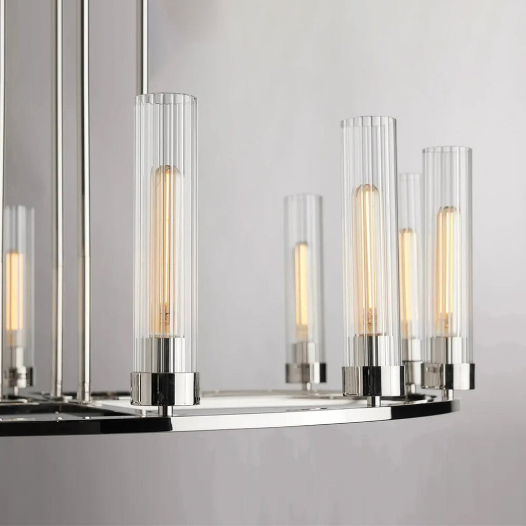 Andreas Round Glass Chandelier 30"W 40"W - fovolighting