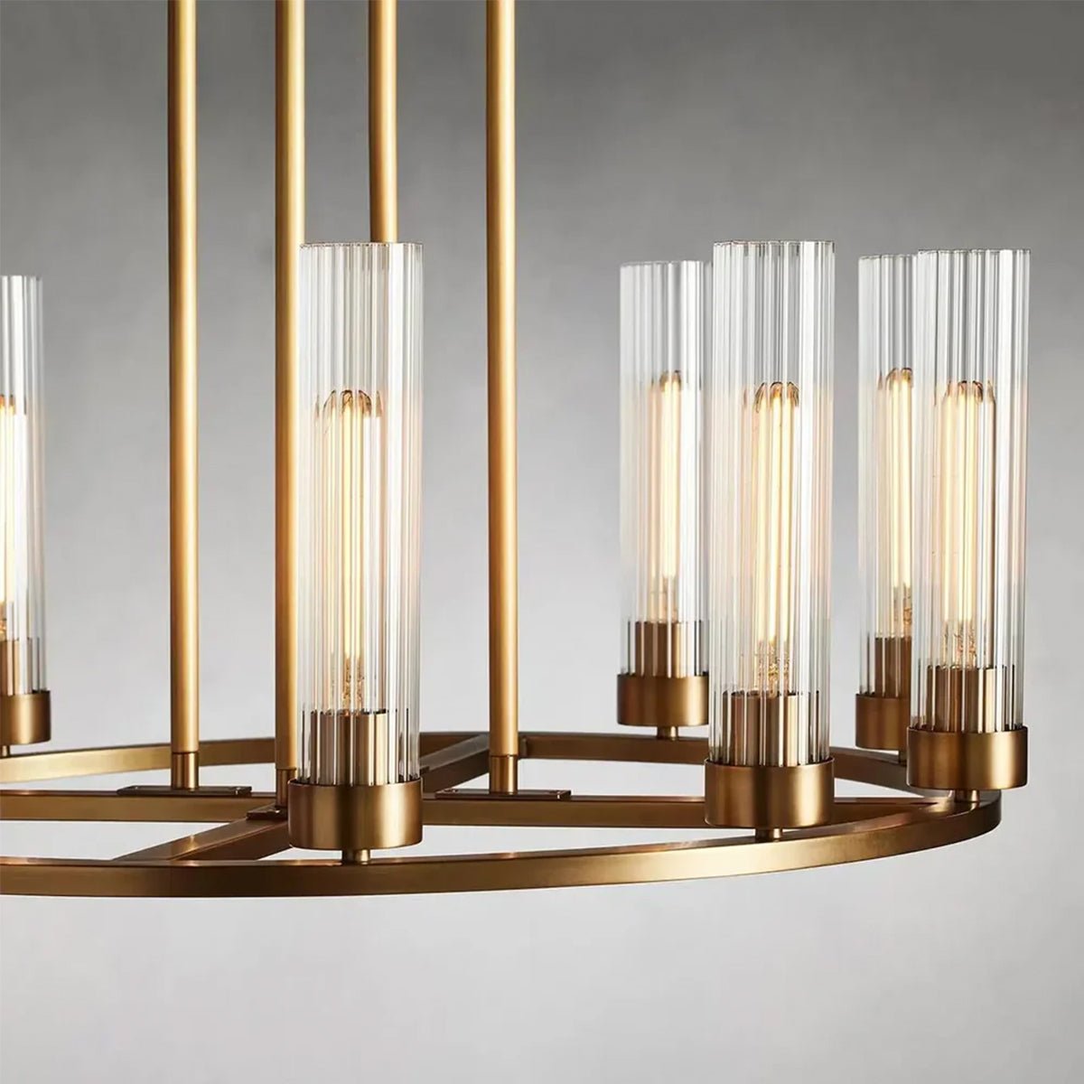 Andreas Round Glass Chandelier 30"W 40"W - fovolighting