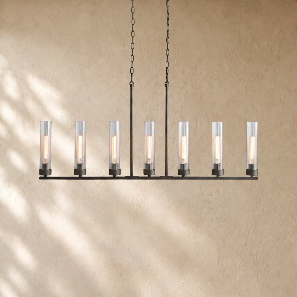 Andreass Linear Chandelier - 7-Light / Black