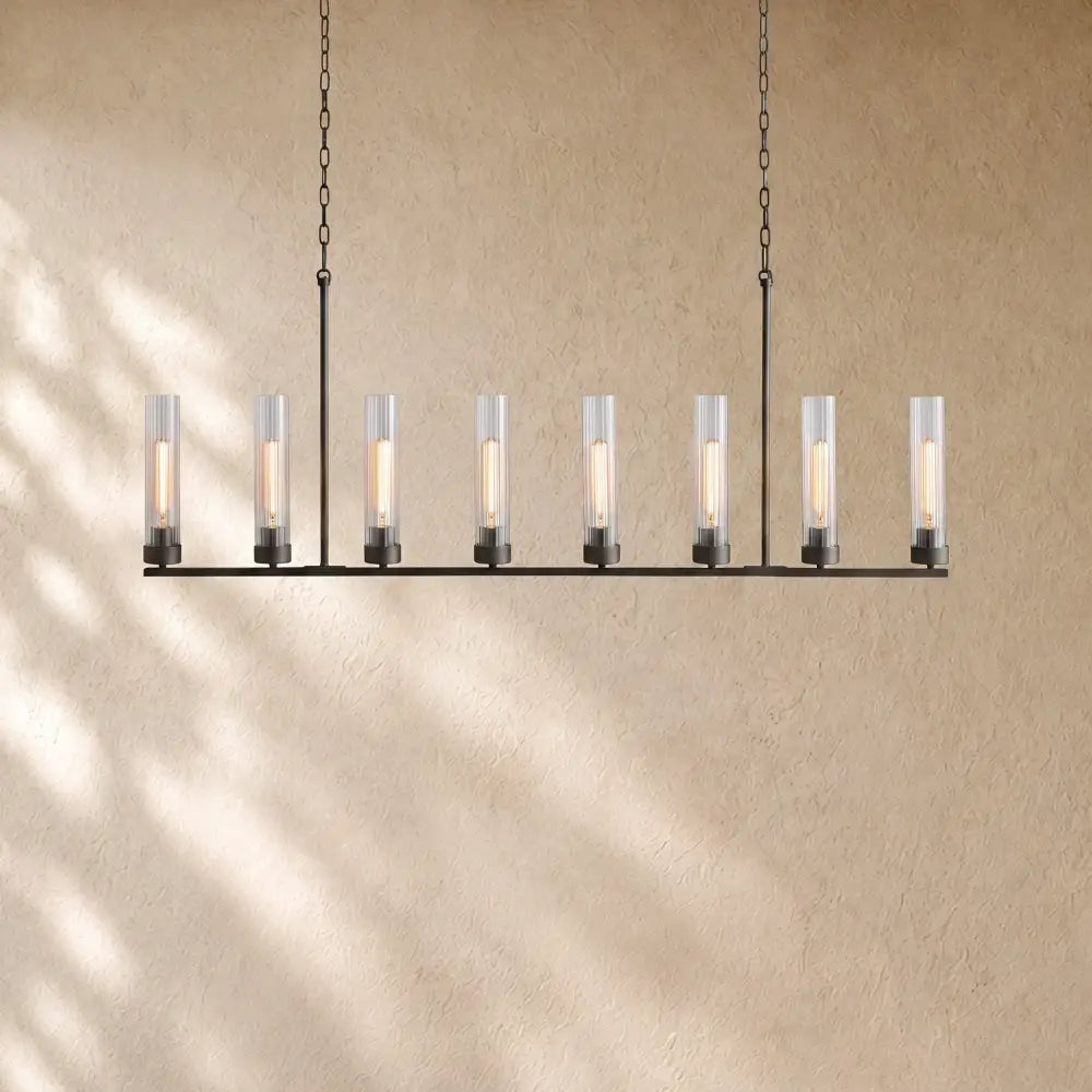Andreass Linear Chandelier - 8-Light / Black