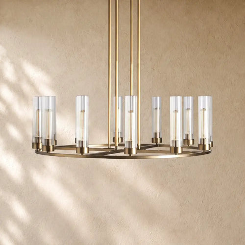Andreass Round Chandelier 10/12 Light - Brass / 40’’ 12-Light