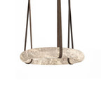 Annie Alabaster Pendant, Modern Chandelier with Leather Hook - fovolighting