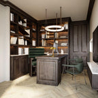Annie Alabaster Pendant, Modern Chandelier with Leather Hook - fovolighting