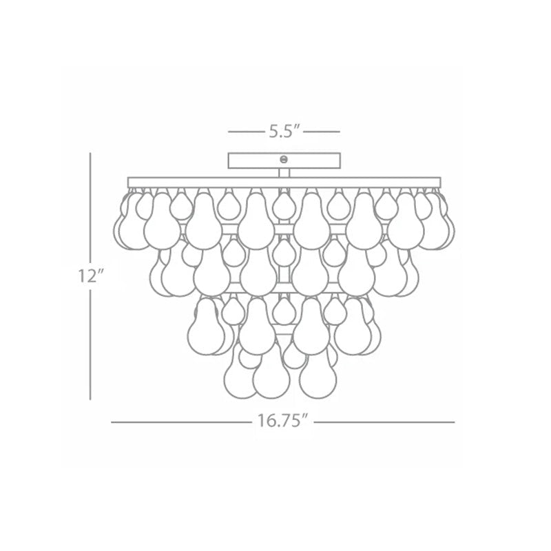 Anqeer Waterdrop Flushmount 17" - fovolighting