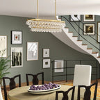 Anqeer Waterdrop Oval Chandelier 43" - fovolighting
