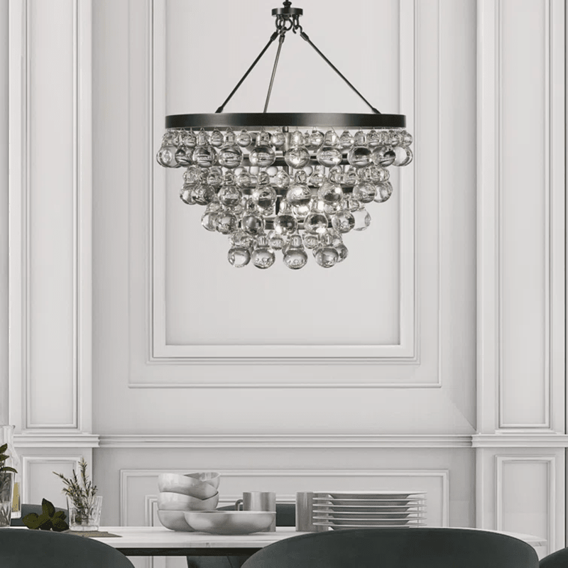 Anqeer Waterdrop Round Chandelier 21" - fovolighting