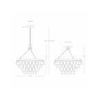 Anqeer Waterdrop Round Chandelier 21" - fovolighting